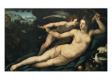 Vénus et Cupidon Reproduction procédé giclée par Alessandro Allori
