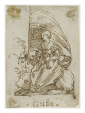 Les Vices : suite de sept figures Giclee-trykk av Hans Sebald Beham