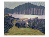 View Capolago, Blick Auf Den Über Capolago Silsersee Giclee Print by Giovanni Giacometti