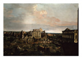 Vue de Dresde Reproduction procédé giclée par Bernardo Bellotto