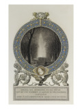 Vue de la grande gerbe d'eau dans le parc de Saint-Cloud Giclee-trykk av de la Fresque Louis-Pierre Baltard