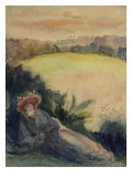 Femme coiffée d'un grand chapeau Giclée-Druck von Hippolyte Petitjean