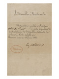 Autorisation à l'adresse d'Abel de Pujol pour visiter les peintures de la bibliothèque de Giclee Print by Eugene Delacroix