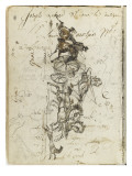 Album : Notes manuscrites ; cavalier, voiture tirée par deux chevaux Lámina giclée por Antoine-Jean Gros