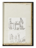 Album : Une femme debout vue de profil et tournée vers la droite, tenant deux rouleaux Lámina giclée por Jacques-Louis David Album : Une femme debout vue de profil et tournée vers la droite, tenant deux rouleaux Lámina giclée por Jacques-Louis David