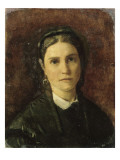 Portrait de Léonie d'Aunet, épouse du peintre Auguste Biard (la grande passion de l'écrivain Giclee-trykk av François Auguste Biard