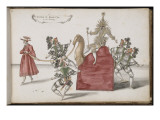 Album ; Ballet de la Douairière de Billebahaut () ; "Entrée du Grand Can et de ses suivants" ; Giclee Print by Daniel Rabel