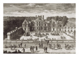 Planche 186 : vue du château de Berny (Fresnes, Val-de-Marne) construit par François Mansart en Reproduction procédé giclée par Adam Perelle
