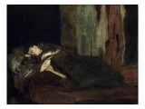 Mujer dormido Lámina giclée por Henri Gervex
