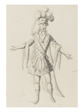 Tome IV (1762DR à 1902DR) : Costumes de fêtes et de mascarades Théâtre de Louis XIV Giclee-trykk av Jean I Berain Tome IV (1762DR à 1902DR) : Costumes de fêtes et de mascarades Théâtre de Louis XIV Giclee-trykk av Jean I Berain