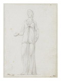 Album : Femme debout vue de dos; La Flore Capitoline,; Femme debout drapée Lámina giclée por Jacques-Louis David