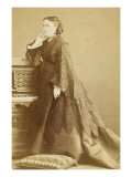 Woman Standing, Foot, Right Elbow Resting on a Piano Giclee Print by Schenbacher .