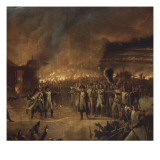 Napoléon Ier visite les bivouacs de l'armée française à la veille de la bataille d'Austerlitz, 2 Reproduction procédé giclée par Pierre-Nicolas Brisset