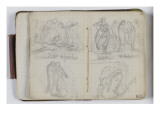 Carnet de croquis vers 1865-1870 : Esquisse pour une Déposition et une Visitation Lámina giclée por William Adolphe Bouguereau