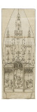 Etude pour un retable d'autel; scènes de l'Annonciation, de l'Adoration des Mages, de la Nativité; reproduction procédé giclée par Martin Schongauer
