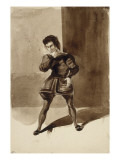 Personnage en costume renaissance debout, de face; étude pour "Hamlet" Giclee Print by Eugene Delacroix