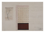 Album d'Italie, antiquités étrusques, Corneto (Tarquinia), détails du plafond et d'une fresque Giclee-trykk av Louis-Philippe-François Boitte