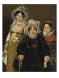 Les Trois dames de Gand (en réalité de Vichte). Portraits d'Isabelle Rose van Tieghem, femme reproduction procédé giclée