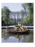 Vue du parc: bassin de Flore (de la suite des bassins des Quatre Saisons) : l'île du Printemps, Reproduction procédé giclée par Jean-Baptiste Tuby