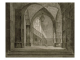 Opéra royal du château de Versailles, vue d'un des escaliers intérieurs, conduisant à la galerie Giclee Print by John-Claude Nattes
