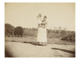 Gustave Eiffel - Young Boy in the Arms of His Nurse in the Park Madron - Giclee Baskı Gustave Eiffel - Young Boy in the Arms of His Nurse in the Park Madron - Giclee Baskı