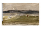Album d'Angleterre. Paysage dans la campagne anglaise, avec vaches dans un champ. 8/9 juillet 1825 Giclee Print by Eugene Delacroix