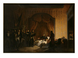 Bonaparte recevant à Millésimo, drapeaux austrosardes pris, bataille de Montenotte, 13 avril 1796 Giclee Print by Adolphe Roehn