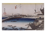 Yoshida, le pont sur la rivière Toyo reproduction procédé giclée par Ando Hiroshige