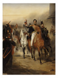 Louis-Philippe Duc d'Orléans reçoit à la barrière du Trône, le 1er régiment reproduction procédé giclée par Ary Scheffer