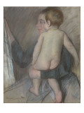 Young Woman Carrying a Naked Child or at the Window Giclee Print by Mary Cassatt