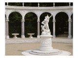 Vue du parc: bosquet de la colonnade construite par Jules Hardouin-Mansart en 1684, avec au centre reproduction procédé giclée