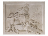 Grisaille en trompe-l'oeil imitant un bas-relief (d'une série de six), dessus de porte Reproduction procédé giclée par Piat Joseph Sauvage
