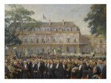 Réception des maires de France dans les jardins du palais de l'Elysée à l'o Lámina giclée por Fernand Cormon