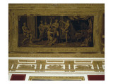 Rodogune à sa toilette, jure qu'elle n'achèvera point de se coiffer, qu'elle n'eût vengé la mort Giclée-Druck von Claude Vignon