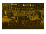 Vue perspective 9 de la Seine de Paris sur le palais du Louvre, depuis le Pont Neuf vers 1666 Giclee Print