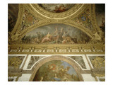 "l'Europe chrétienne accompagnée de la Justice et de la Piété par Charles le Brun" Giclee Print by Charles Le Brun