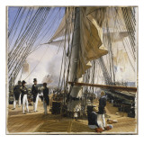 La Flotte française est commandée par l'amiral Roussin. Salle de Constantine Reproduction procédé giclée par Horace Vernet