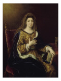 Françoise d'Aubigné, marquise de Maintenon, représentée en Sainte Françoise Romaine vers 1694 reproduction procédé giclée par Pierre Mignard