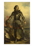 Jean Dunois, comte de Longueville, dit " le bâtard d'Orléans " (v.1403-1468), compagnon de Jeanne Giclee Print by Octave Tassaert