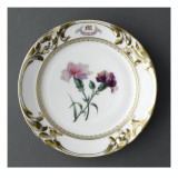 Service du mariage de Louise Alluaud et A. Malveigne : assiette avec, au centre, des fleurs Lámina giclée Service du mariage de Louise Alluaud et A. Malveigne : assiette avec, au centre, des fleurs Lámina giclée