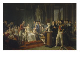 Elisa Baciocchi, Grande Duchesse de Toscane, représentée au milieu de sa Co Lámina giclée por Pietro Benvenuti