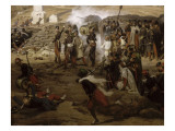 Episode de la conquête de l'Algérie en 1837, second siège de Constantine pa reproduction procédé giclée par Horace Vernet