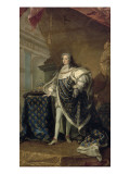 Portrait en pied vers 1723-1729 en grand manteau royal Giclée-Druck von Jean Baptiste Van Loo
