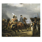 Napoléon Ier passant devant les troupes à la bataille d'Iena, 14 octobre 1806 (bataille contre Giclée-Druck von Horace Vernet