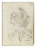 Album : Etudes de figures pour trois compositions dont un saint au désert Lámina giclée por Antoine-Jean Gros Album : Etudes de figures pour trois compositions dont un saint au désert Lámina giclée por Antoine-Jean Gros