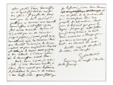 Lettre autographe signée à Berryer, Champrosay, vendredi soir Octobre 1861 Giclee Print by Eugene Delacroix