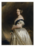 Victoria Ière, reine de Grande-Bretagne et d'Irlande en 1837 - Impératrice des Indes (1819-1901) - reproduction procédé giclée par Franz Xaver Winterhalter
