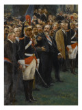Réception des maires de France dans les jardins du palais de l'Elysée à l'o Lámina giclée por Fernand Cormon