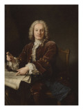 Sébastien Le Clerc le fils, peintre et professeur de géométrie et de perspective à l'Académie reproduction procédé giclée par Donat Nonotte