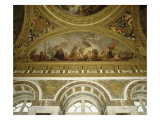 Vue intérieure, salon de la paix : voussure : "la Hollande en paix reçoit le rameau d'olivier" Giclee Print by Charles Le Brun